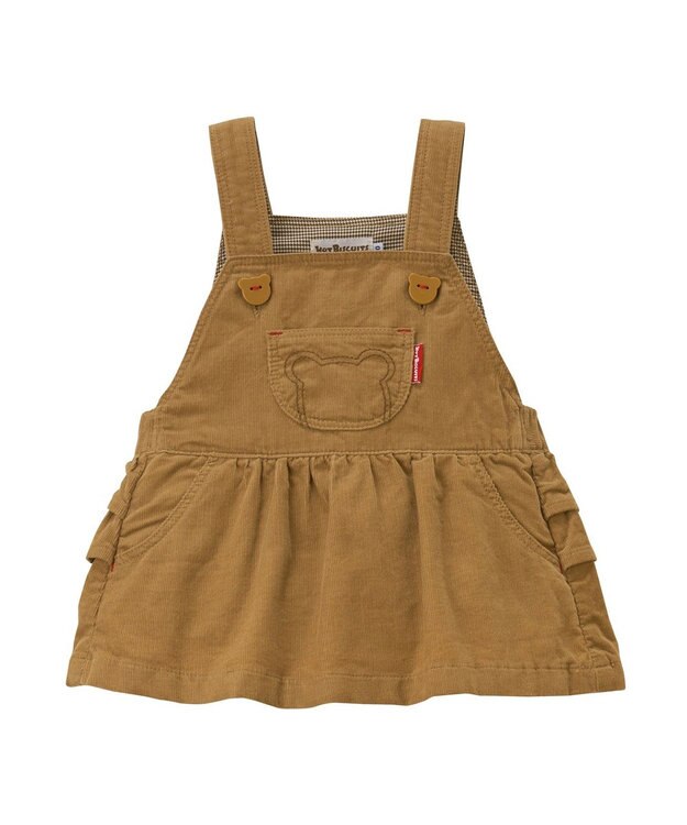 MIKI HOUSE HOT BISCUITS コーデュロイジャンパースカート＆Tシャツギフトセット【BOX付き】 ベージュ