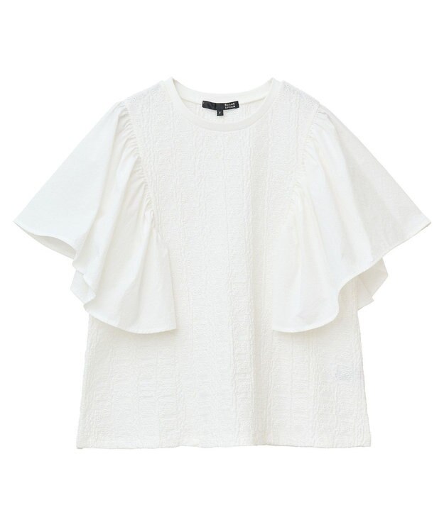 Green Parks ・ＳＵＧＡＲ　ＳＰＯＯＮ　ラッフルスリーブＴＥＥ Off White