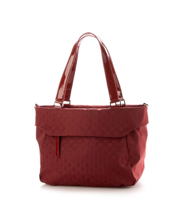 Y'SACCS Polka Dots 口折れ2wayトート Sサイズ ワイン