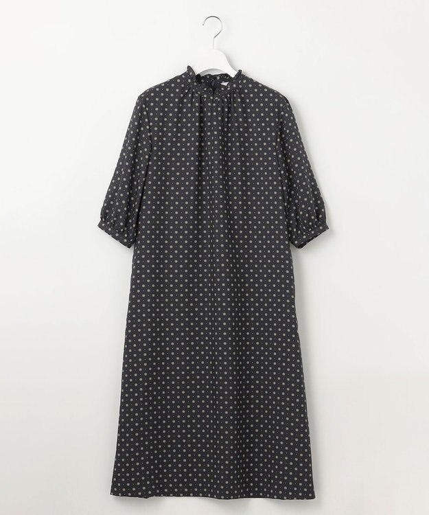 J.PRESS LADIES L 【洗える】ジオメトリックプリント ワンピース ネイビー系5