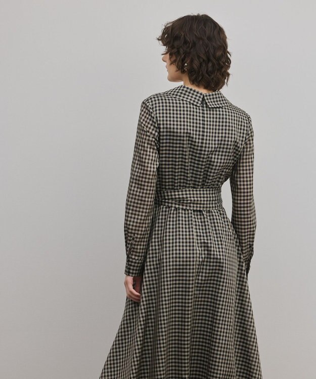 GRACE CONTINENTAL カシュクールバルーンワンピース チャコール