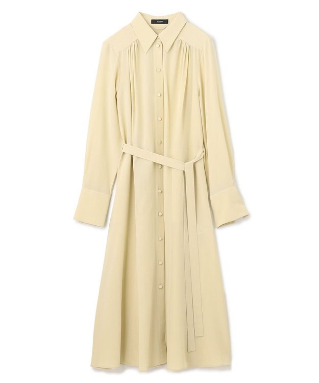 JOSEPH シルククレープデシン　ドレス Pale Olive