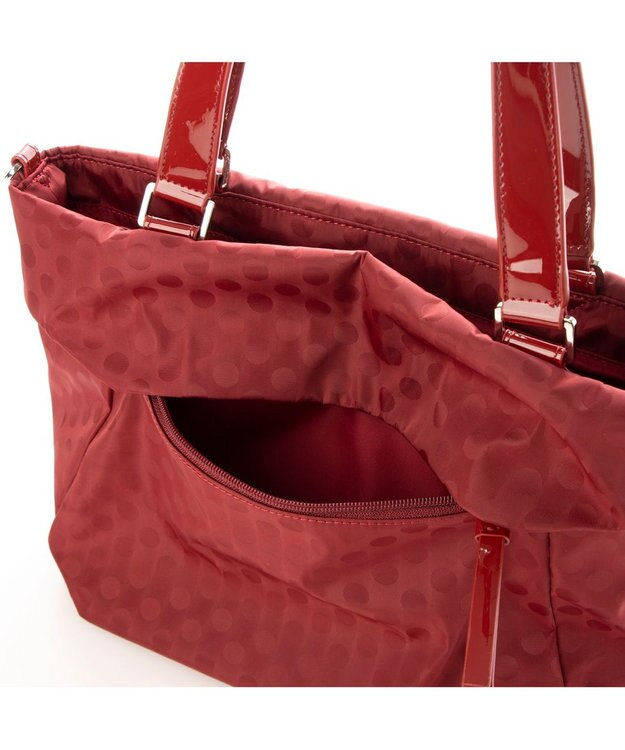 Y'SACCS Polka Dots 口折れ2wayトート Sサイズ ワイン