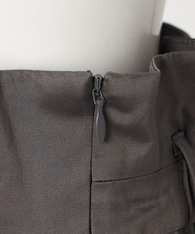 23区 【GOLD LABEL】コンパクトコットン ラップスカート グレー