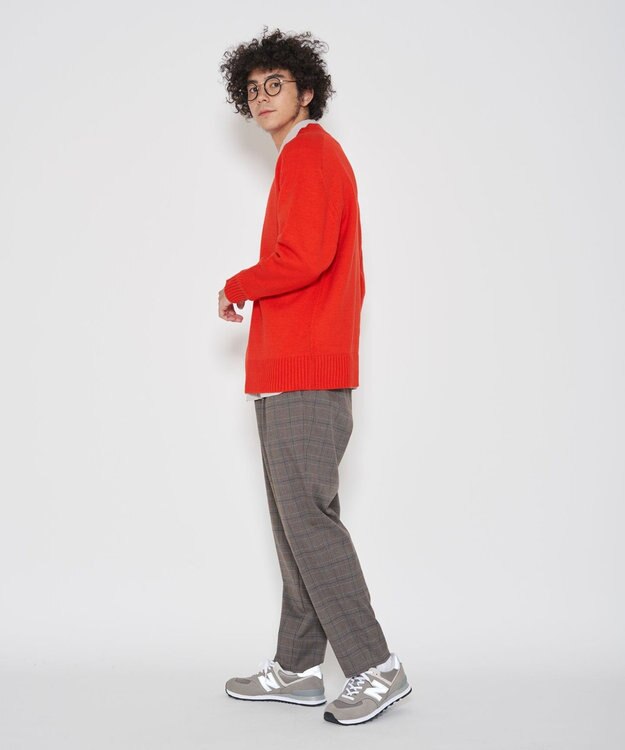 J.PRESS YORK STREET 【UNISEX】Vネックプルオーバー ニット オレンジ系