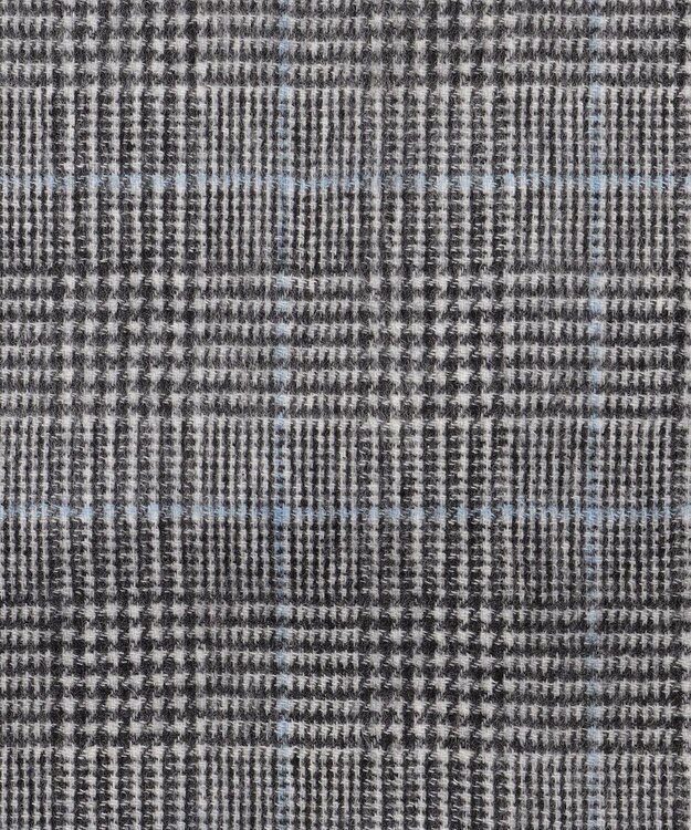 J.PRESS MEN リバーシブルカシミヤ チェックマフラー ライトグレー系3