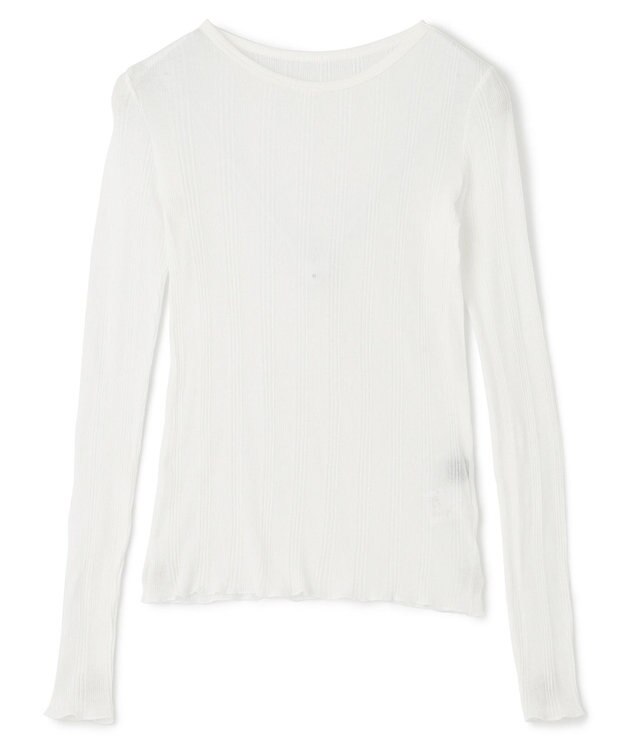 uncrave 【手洗い可】シアー ランダムリブ カットソー（uncrave STANDARD） オフ