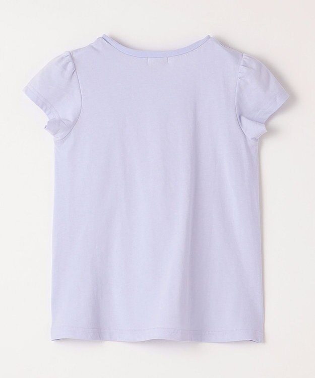 ANY KIDS シャラシャラ ビーズ入り Tシャツ サックスブルー×ネコ