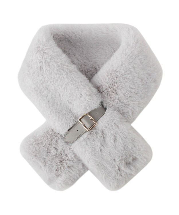 HERMES エルメス ブラックファー マフラー ティペット ダブルリング付き HERMES エルメス ブラックファー マフラー ティペット ダブルリング