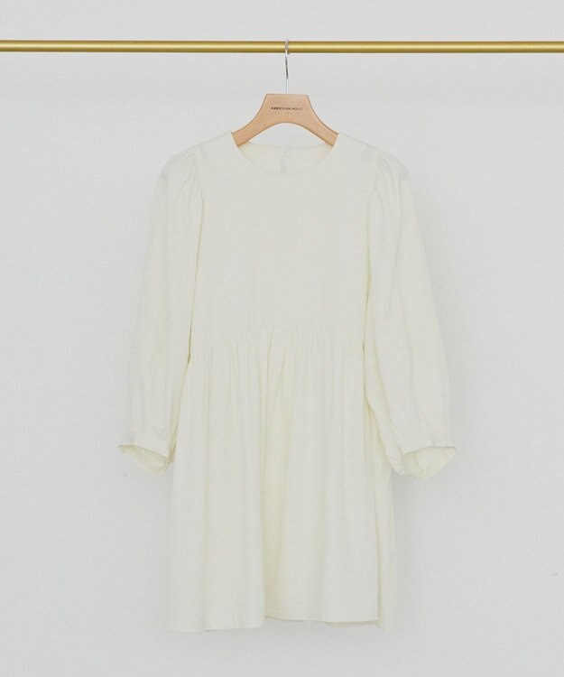 AMERICAN HOLIC DOTジャガードティアードブラウス Ivory