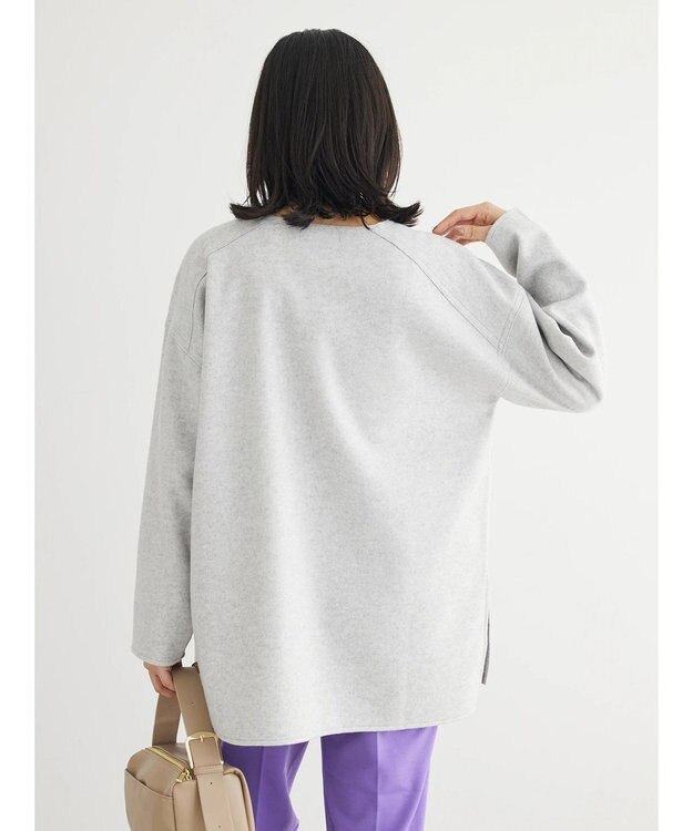 Green Parks 圧縮ポンチキーネックチュニック Gray Mixture