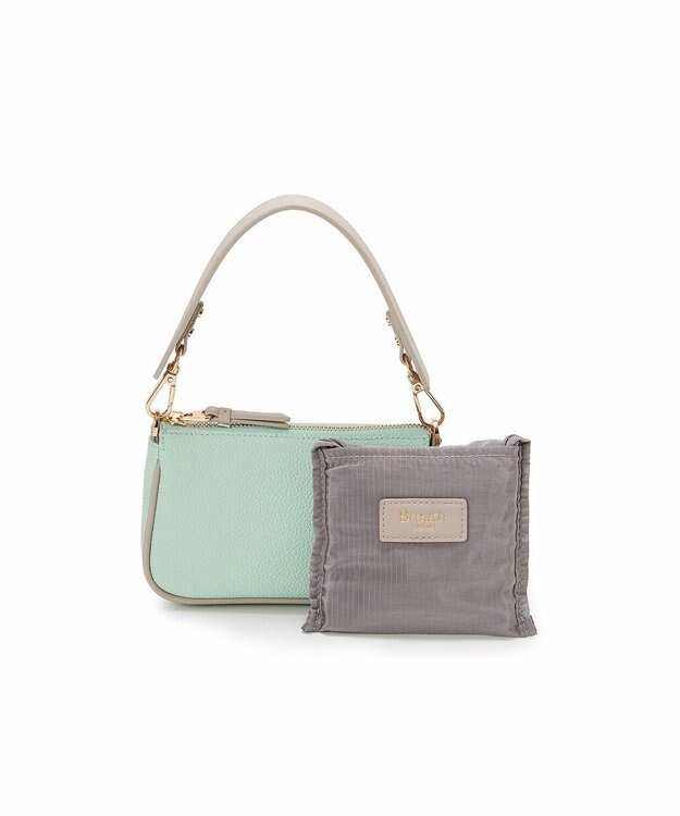 TOPKAPI 【Breath TOPKAPI】【TOPKAPI × 藤本美貴さんコラボ】スコッチグレイン サブバッグ付きミニバッグ/撥水 ミントグリーン
