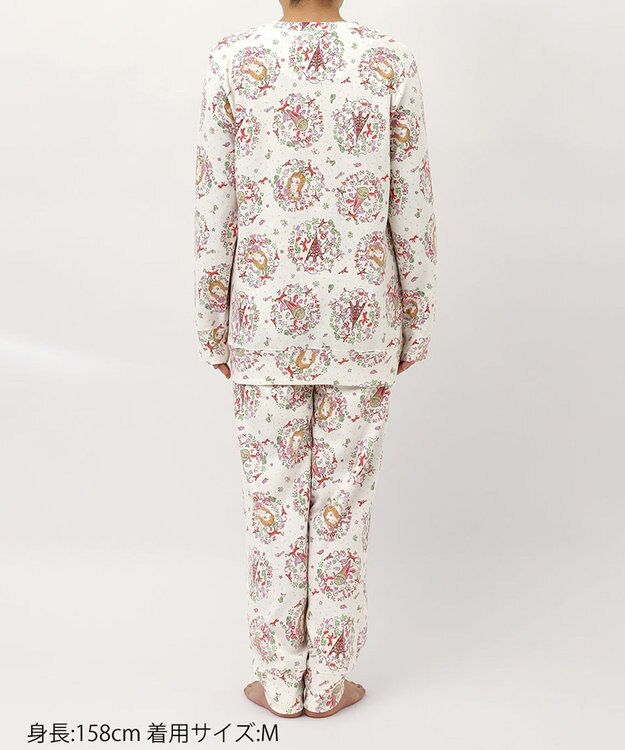 tsumori chisato SLEEP ツモリチサト パジャマ 長袖 長ズボン 綿100%(本体) あったか レディース  UDW451 /ワコール アイボリー
