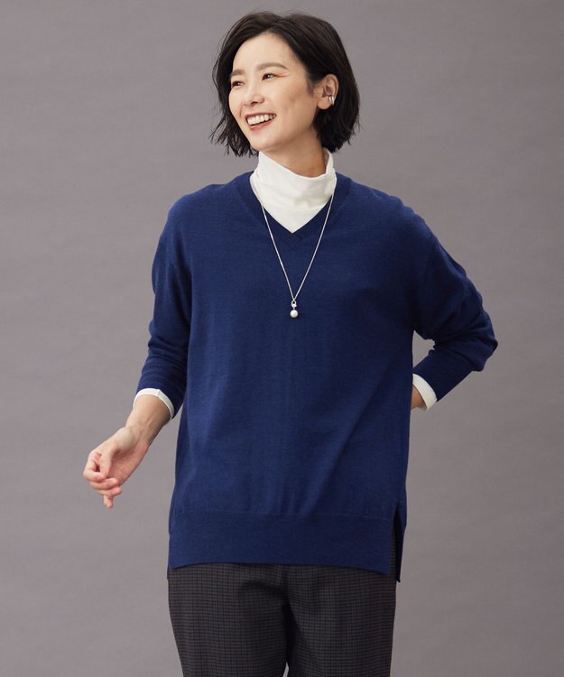 洗える】EASY WOOL Vネック ニット / J.PRESS LADIES | ファッション