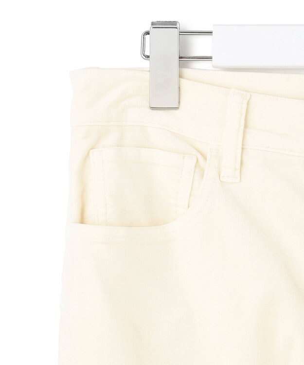 23区 L 【洗える】23区DENIM ベルベットストレッチ スキニーパンツ オフホワイト