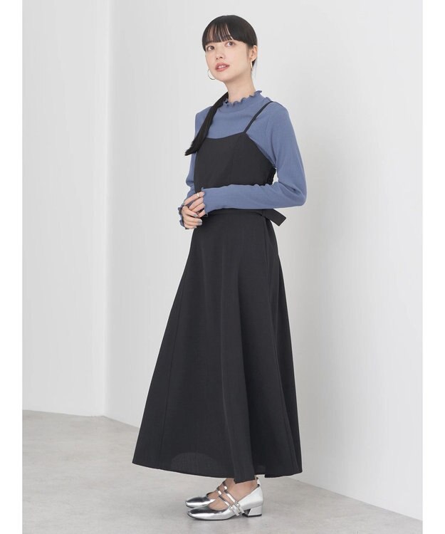 earth music&ecology ウエストマークキャミワンピース Black