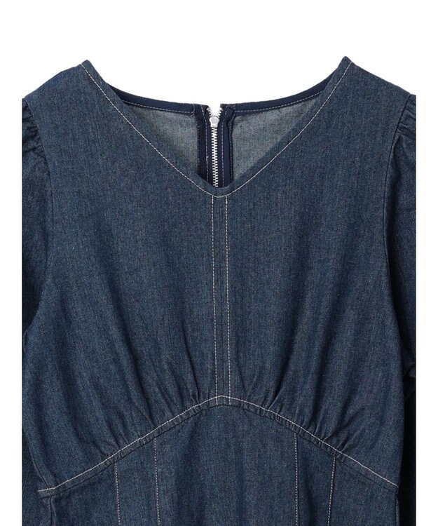 Green Parks ・ＥＬＥＮＣＡＲＥ　ＤＵＥウエストタックデニムワンピース Indigo