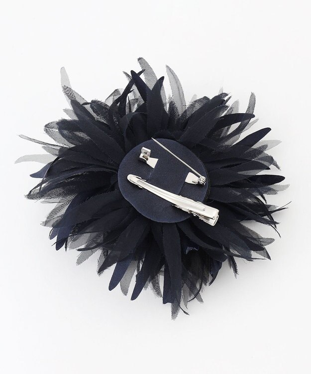 J.PRESS LADIES フェザーリッチ コサージュ ネイビー系