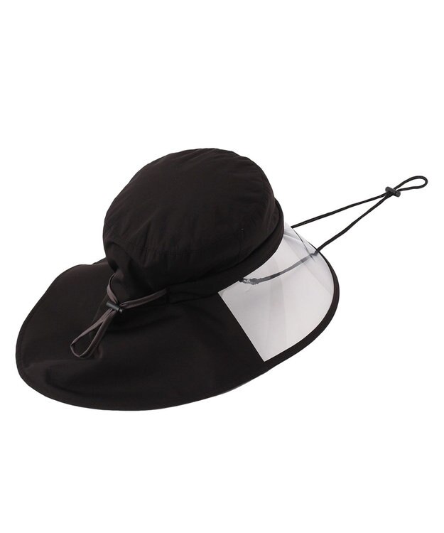 MOONBAT 【WEB限定】撥水サイクルハット 透明広つば/レインハット ブラック