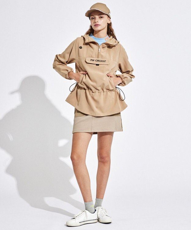 PW CIRCULUS 【WOMEN】ウエスト2WAY アノラック ゴルフウェア レディース ベージュ系