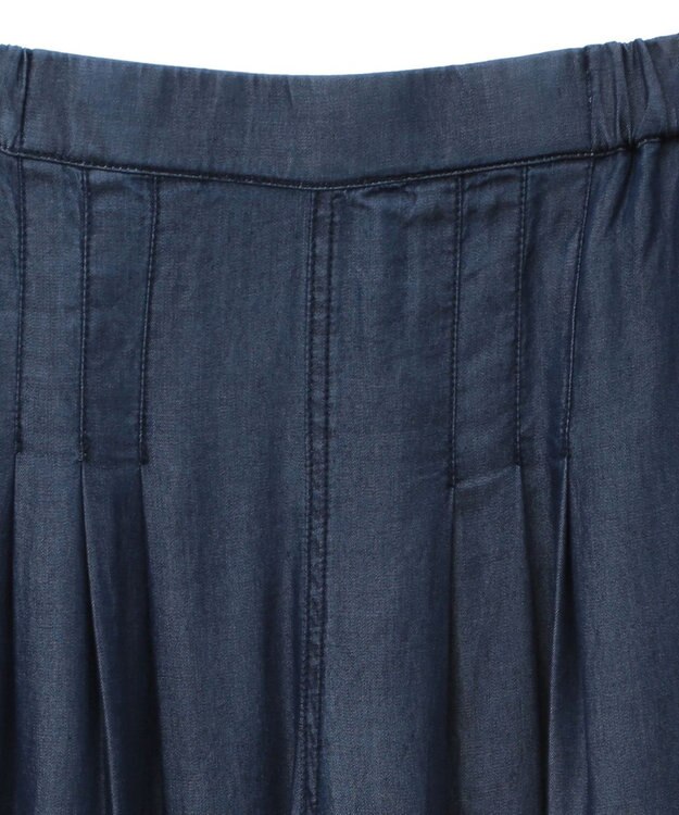 CRAFT STANDARD BOUTIQUE やわらかデニムタックワイドフレアパンツ Indigo