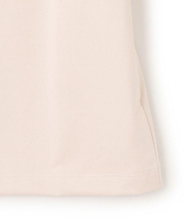 ICB 【洗える】 スーペリアジャージー Uネックカットソー ピンクベージュ系