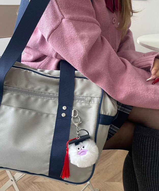 WEGO 卒業おめおめモンスターぬいぐるみキーホルダー ホワイト