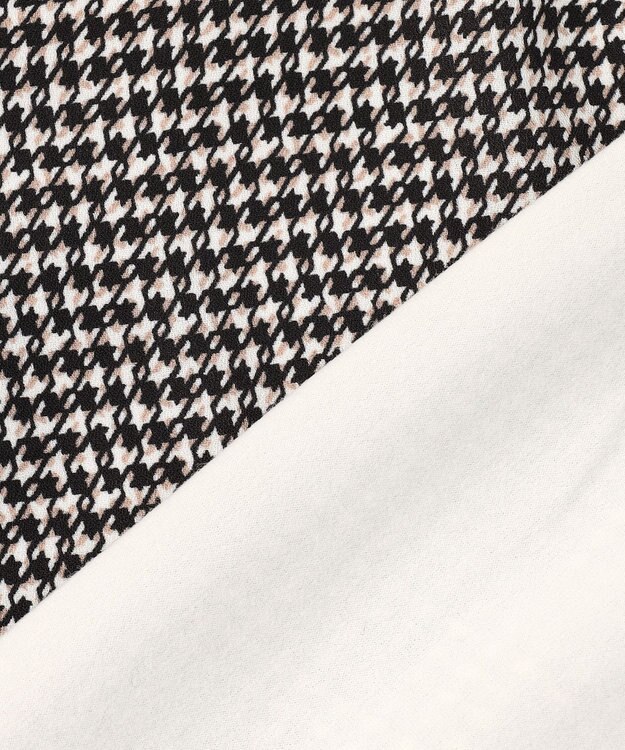 ANY SIS L 【4WAY・裏起毛】エニポカ ボウタイ ブラウス 千鳥