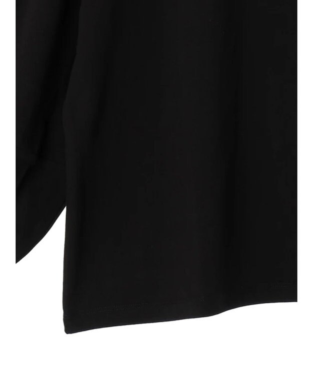 CRAFT STANDARD BOUTIQUE モックネックリングドット９分袖プルオーバー Black