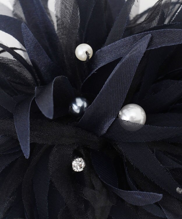 J.PRESS LADIES フェザーリッチ コサージュ ネイビー系