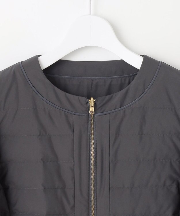 自由区 【カタログ掲載】ライトダウンリバーシブルノーカラー ジャケット スレート