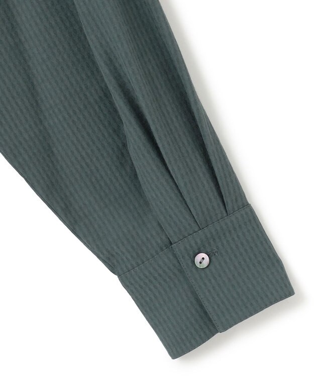 23区 L 【洗える】ドレープドビークロス チュニック ブラウス グリーン系