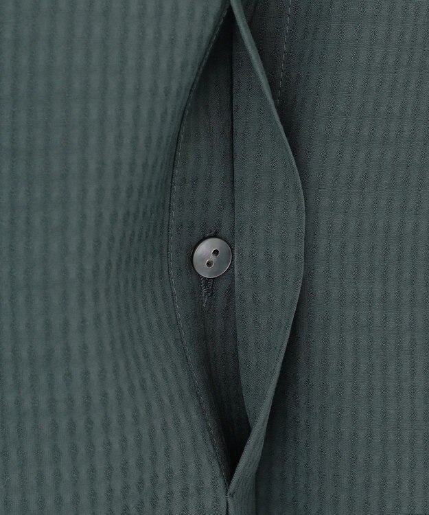 23区 L 【洗える】ドレープドビークロス チュニック ブラウス グリーン系