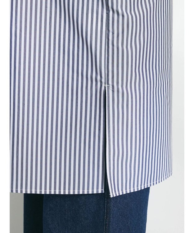 CRAFT STANDARD BOUTIQUE プランサーボタンシャツワンピース Stripe Black