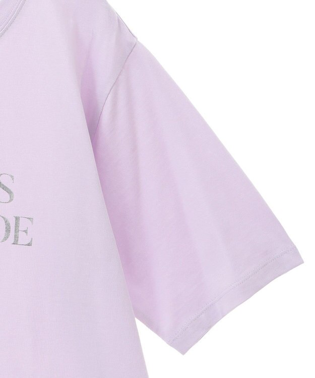 Green Parks 箔プリントフェミニンロゴＴシャツ Purple