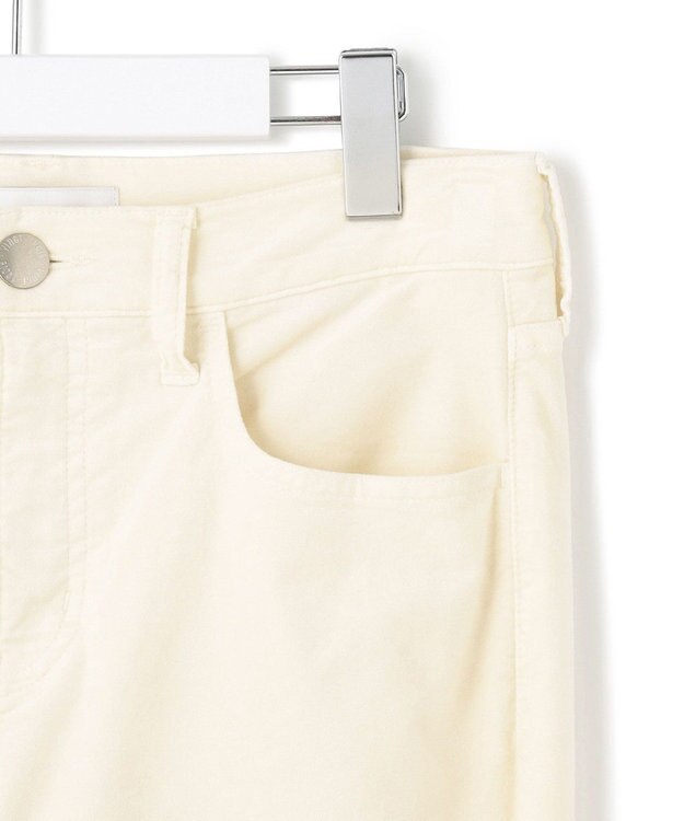 23区 L 【洗える】23区DENIM ベルベットストレッチ スキニーパンツ オフホワイト