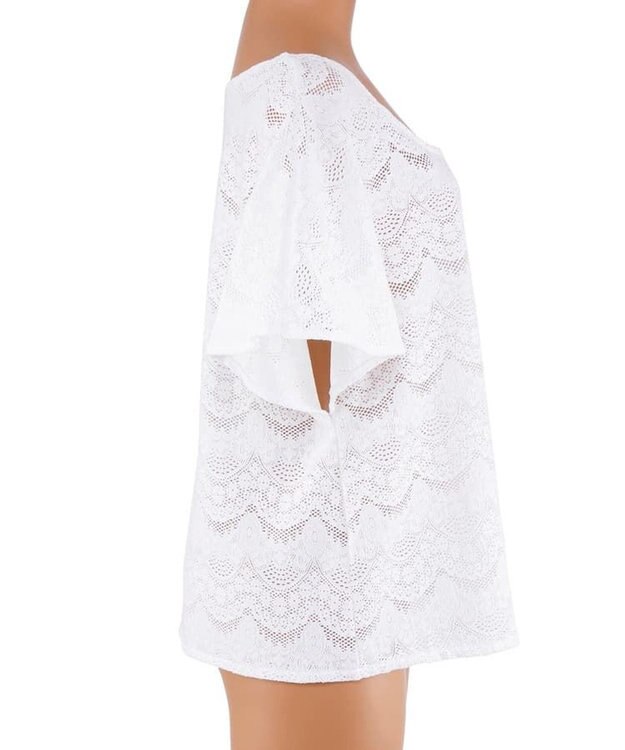 San-ai Resort（三愛水着楽園） ストレッチレースTシャツ　M　【San-ai Resort（サンアイリゾート）】 ホワイト