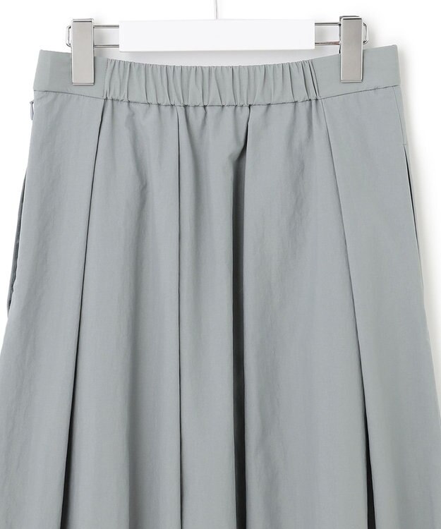 23区 【WEB限定】マットナイロンタフタ フレアスカート ブルーグレー
