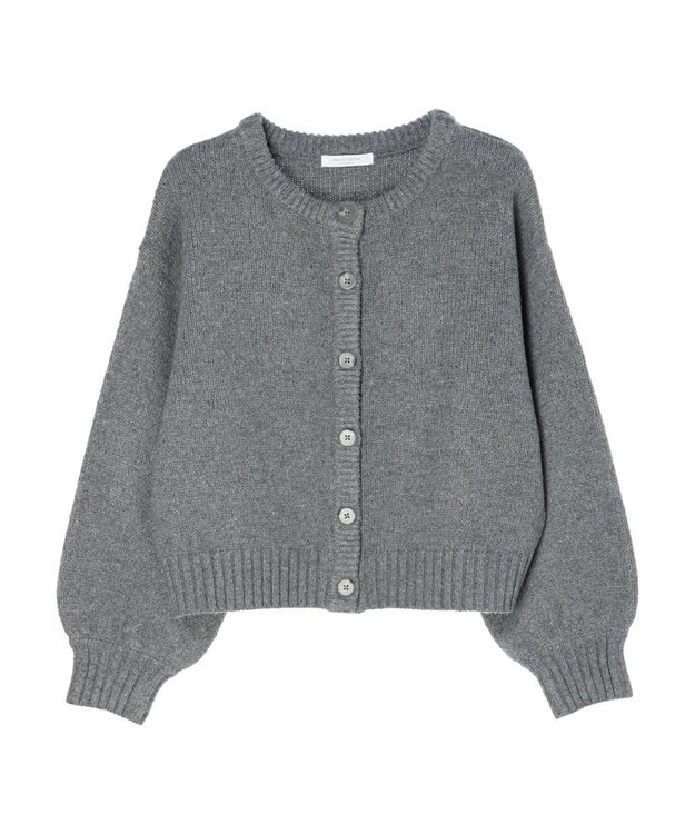 Green Parks クルーネックカーディガン Gray Mixture