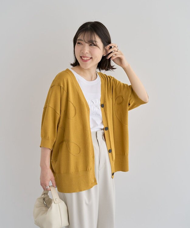 Green Parks 箔プリントフェミニンロゴＴシャツ Off White