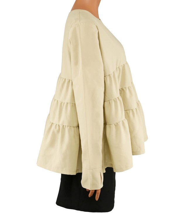 San-ai Resort（三愛水着楽園） 【WEB限定】5点セット キャップ付きUVカットタンキニ+ティアードラッシュセット水着【BeachQueen(ビーチクイーン）】 ベージュ