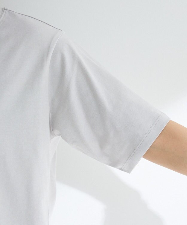 Green Parks 箔プリントフェミニンロゴＴシャツ Light Gray