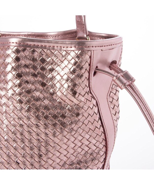 UNBILLION 【テレビ ドラマ着用アイテム】ペルケ perche / レザーメッシュ2wayバゲットバッグ ピンク