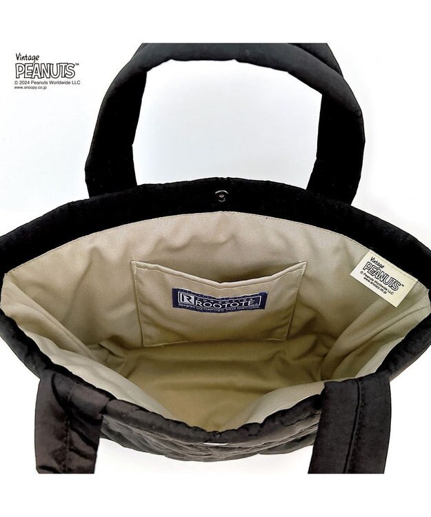 ROOTOTE 8414【スヌーピー】IP.デリ.キルト.ピーナッツ-9X 01：ブラック