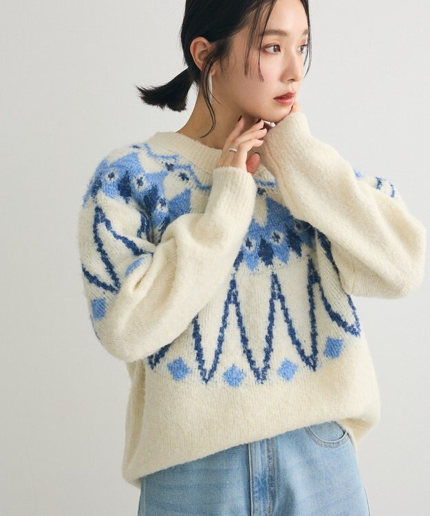 Green Parks 求心柄ニットプルオーバー