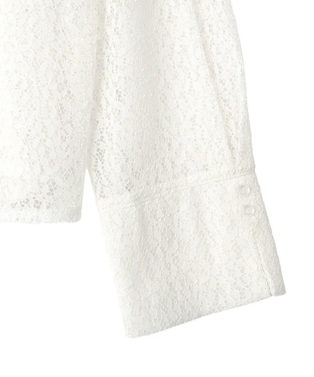 CRAFT STANDARD BOUTIQUE ＜セレモニー＞前後2WAYレースボウタイブラウス White