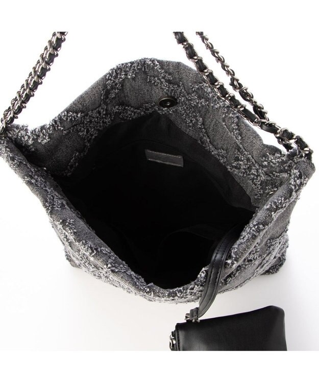 UNBILLION 【テレビ ドラマ着用アイテム】カシュカシュ cachecache / デニム風チェーンバッグ GY