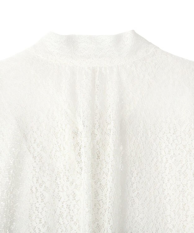 CRAFT STANDARD BOUTIQUE ＜セレモニー＞前後2WAYレースボウタイブラウス White