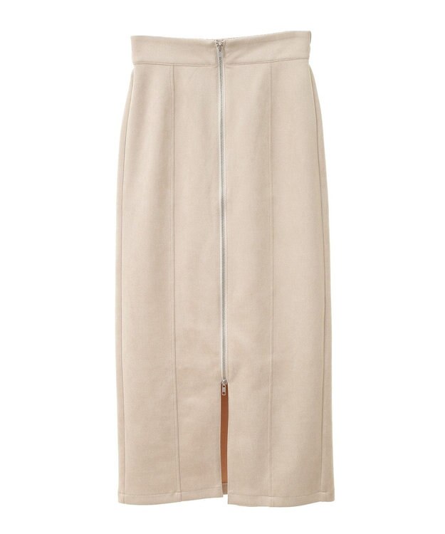 Green Parks ・ＥＬＥＮＣＡＲＥ　ＤＵＥ　スエードポンチＺＩＰスカー Ivory