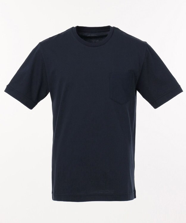 JOSEPH ABBOUD MOUNTAIN JC天竺Ｘドットエアー Tシャツ ネイビー系